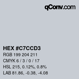 Color code: HEX #C7CCD3 | qconv.com
