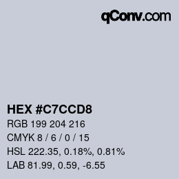 Color code: HEX #C7CCD8 | qconv.com