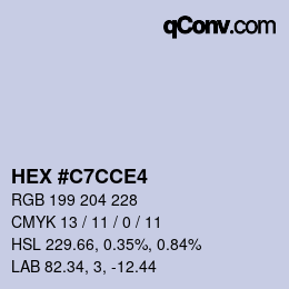 Color code: HEX #C7CCE4 | qconv.com