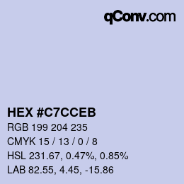 Color code: HEX #C7CCEB | qconv.com