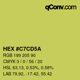 Color code: HEX #C7CD5A | qconv.com
