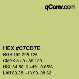 Color code: HEX #C7CD7E | qconv.com