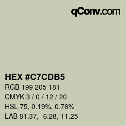 カラーコード: HEX #C7CDB5 | qconv.com