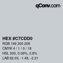 Color code: HEX #C7CDD0 | qconv.com