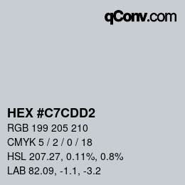 Color code: HEX #C7CDD2 | qconv.com