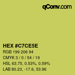 カラーコード: HEX #C7CE5E | qconv.com