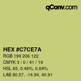 Color code: HEX #C7CE7A | qconv.com