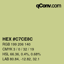 Color code: HEX #C7CE8C | qconv.com