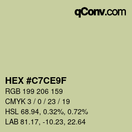 Color code: HEX #C7CE9F | qconv.com