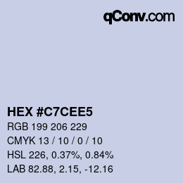 Color code: HEX #C7CEE5 | qconv.com