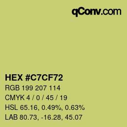 Color code: HEX #C7CF72 | qconv.com