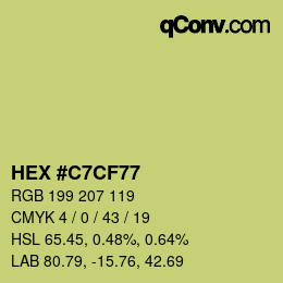 Farbcode: HEX #C7CF77 | qconv.com