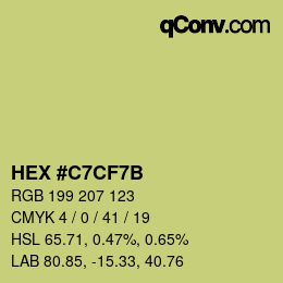 Color code: HEX #C7CF7B | qconv.com