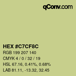 Color code: HEX #C7CF8C | qconv.com