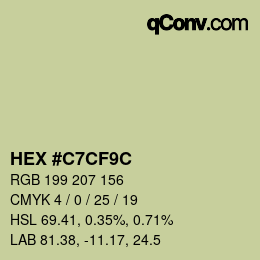 Color code: HEX #C7CF9C | qconv.com