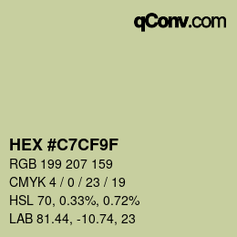 Color code: HEX #C7CF9F | qconv.com
