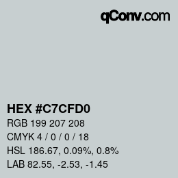 Color code: HEX #C7CFD0 | qconv.com