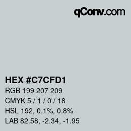 Color code: HEX #C7CFD1 | qconv.com