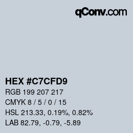Color code: HEX #C7CFD9 | qconv.com