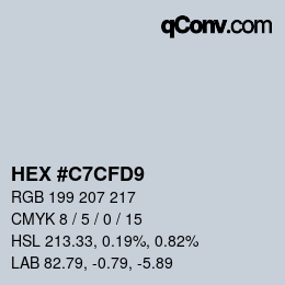 Color code: HEX #C7CFD9 | qconv.com