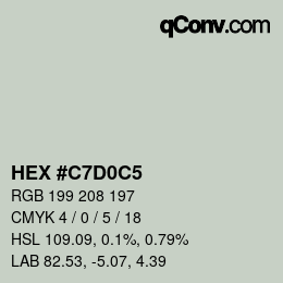 Color code: HEX #C7D0C5 | qconv.com