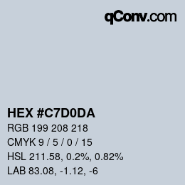 Color code: HEX #C7D0DA | qconv.com