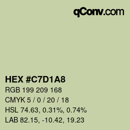 Color code: HEX #C7D1A8 | qconv.com