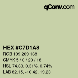 カラーコード: HEX #C7D1A8 | qconv.com