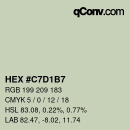 Color code: HEX #C7D1B7 | qconv.com