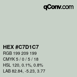 Color code: HEX #C7D1C7 | qconv.com