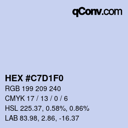 颜色代码: HEX #C7D1F0 | qconv.com