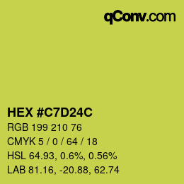 Color code: HEX #C7D24C | qconv.com