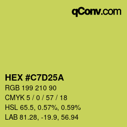 カラーコード: HEX #C7D25A | qconv.com