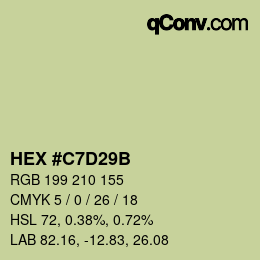 Farbcode: HEX #C7D29B | qconv.com