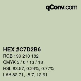 Color code: HEX #C7D2B6 | qconv.com