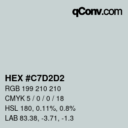 Color code: HEX #C7D2D2 | qconv.com