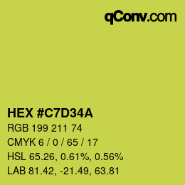 Color code: HEX #C7D34A | qconv.com