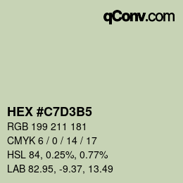 Color code: HEX #C7D3B5 | qconv.com