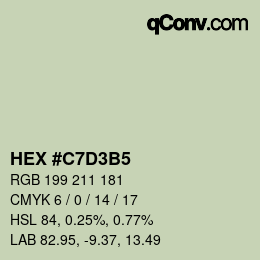 Color code: HEX #C7D3B5 | qconv.com