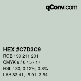 Color code: HEX #C7D3C9 | qconv.com