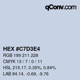 Color code: HEX #C7D3E4 | qconv.com