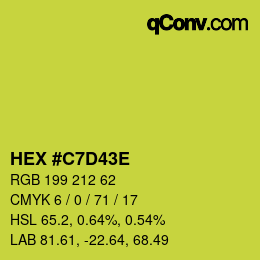 Color code: HEX #C7D43E | qconv.com
