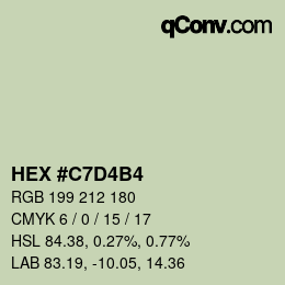 Color code: HEX #C7D4B4 | qconv.com