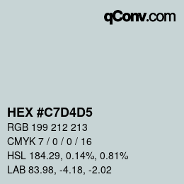 カラーコード: HEX #C7D4D5 | qconv.com