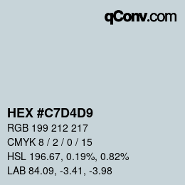 Color code: HEX #C7D4D9 | qconv.com