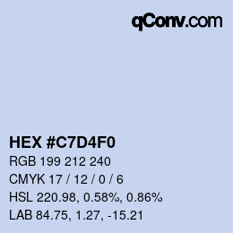 Color code: HEX #C7D4F0 | qconv.com
