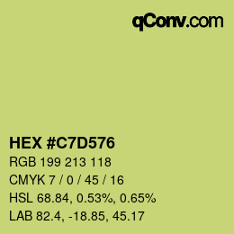 カラーコード: HEX #C7D576 | qconv.com