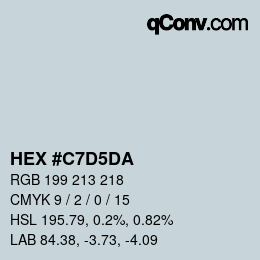 Color code: HEX #C7D5DA | qconv.com