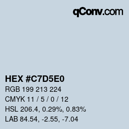 Color code: HEX #C7D5E0 | qconv.com