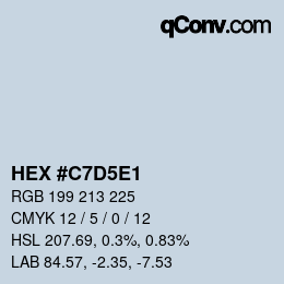 Color code: HEX #C7D5E1 | qconv.com